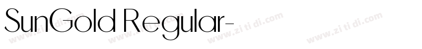 SunGold Regular字体转换